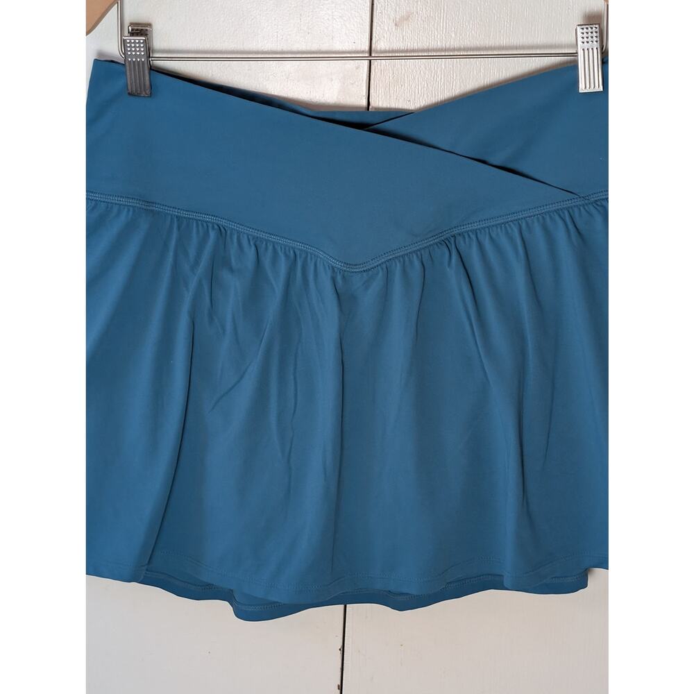 JoyLab High-Rise Crossover Waistband Dark Aqua Skort XL - Picture 10 of 16